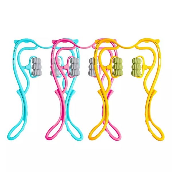 6 Wheel Pressure Point Neck Massager Relieve Neck, Back And Shoulder Pain (random Color