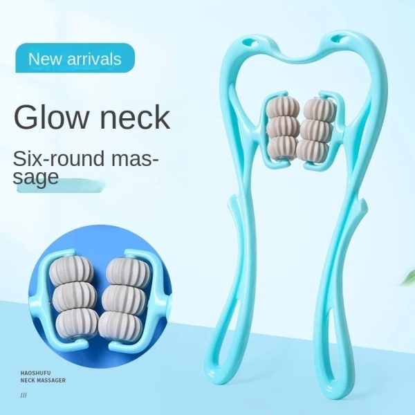 6 Wheel Pressure Point Neck Massager Relieve Neck, Back And Shoulder Pain (random Color