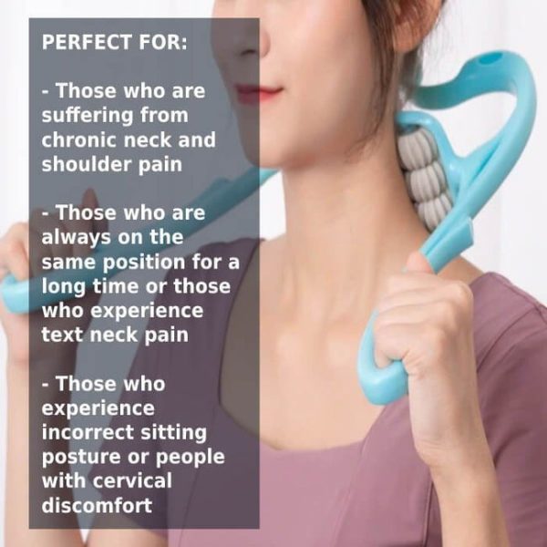 6 Wheel Pressure Point Neck Massager Relieve Neck, Back And Shoulder Pain (random Color