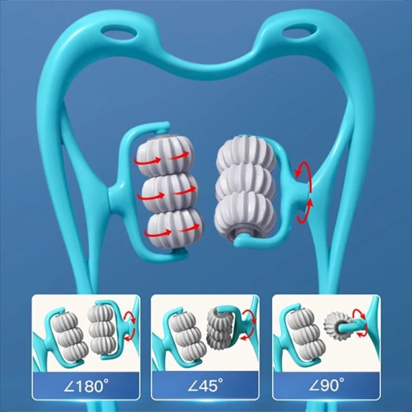 6 Wheel Pressure Point Neck Massager Relieve Neck, Back And Shoulder Pain (random Color
